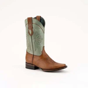 Men's Ferrini Santa Fe Leather Boots Handcrafted Brandy - Picture 1 of 6
