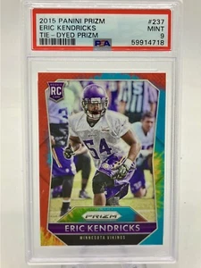 Panini Prizm Eric Kendricks 2015 tie dyed Prizm/25 Rookie RC como nuevo PSA 9 #237 - Imagen 1 de 2