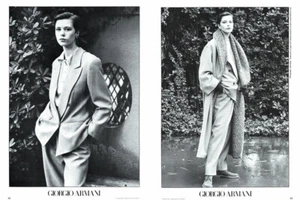 1989 Giorgio Armani Aldo Fallai moda 2 pagine MAGAZINE AD - Foto 1 di 1