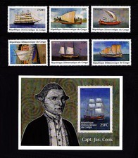 Zaire Congo People's Republic - 2001 Ships Scott 1572-1577 & 1583 Cook S/S - Mnh