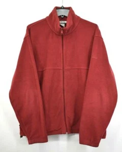 Columbia Sportswear Co.Men Solid Red Full Zip Long Sleeve Casual Fleece Jacket L - Picture 1 of 9