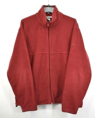 Columbia Sportswear Co.Men Solid Red Full Zip Long Sleeve Casual Fleece Jacket L - Image 1 of 4