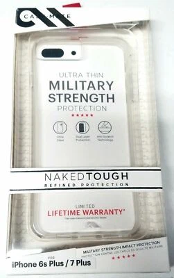 NEW Case-Mate NAKED TOUGH Clear iPhone 7+/6+/6s PLUS Case Thin Military Strength - Image 1 of 2