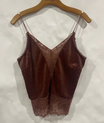 Хлопок конфеты LA бархата Y2K Baby кукла бархата Майка укороченный кружева женщин M коричневый - Изображение 1 из 4