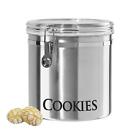 Oggi Jumbo 8" Stainless Steel Cookies Clamp Canister - Airtight Food Storage ...