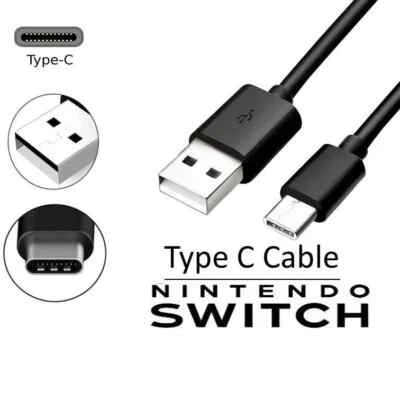 Nintendo Switch Pro Controller USB-C to USB Charging Wire Lead Cable Type C - UK