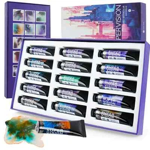 Super Vision Layered Watercolor Pigment Master-level WaterColor Paint 15ml Tubes - Picture 1 of 10