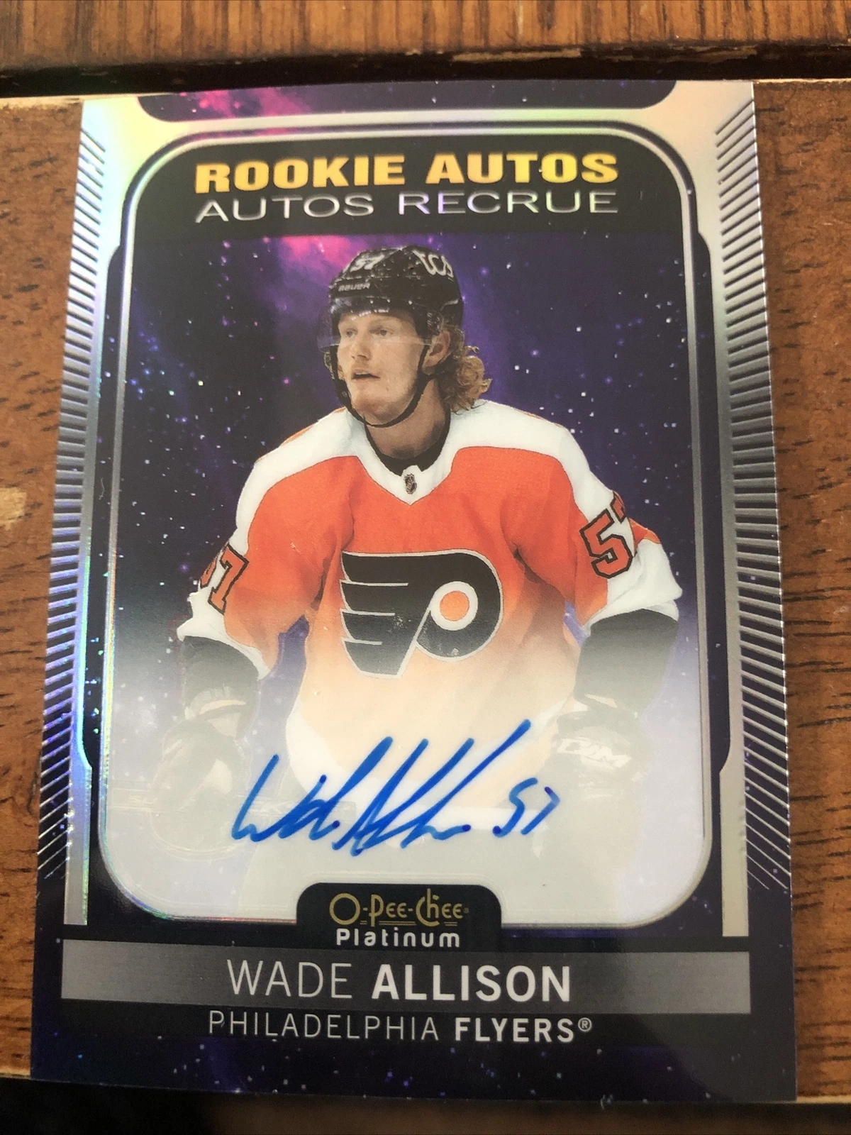 2021-2022 OPC Platinum Wade Allison ROOKIE AUTOS Cosmic #R-WA Flyers