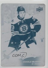 2017-18 Upper Deck MVP Printing Plate Cyan 1/1 Charlie McAvoy #232 Rookie RC o2z