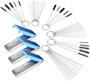 Vergaser Reinigungsset, 15 Nylonbürsten, 30 Reinigungsnadeln, 39 Edelstahldraht - Bild 1 von 8