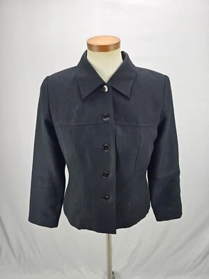 Blazer negro para mujer AGB Petite 10P Foto 1 de 4