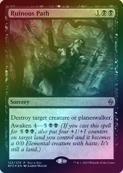 RUINOUS PATH - BUY-A-BOX PROMO (FOIL) (PBFZ) Battle for Zendikar - MTG -LP - Image 1 of 1