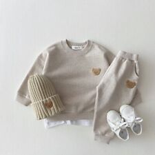 Fall Clothes Sets Baby Girl Clothing Set Kids Sports Bear Sweatshirt Pants 2Pcs