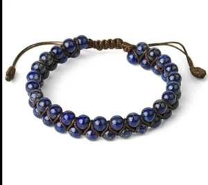 Unisex Lapis Natural Stone Double Layers Bracelet - Picture 1 of 3