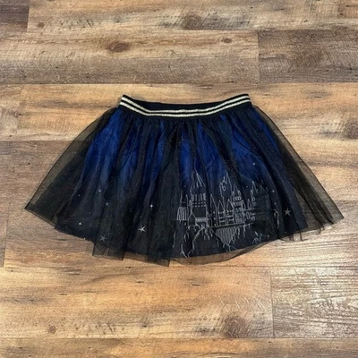 Harry Potter Hogwarts Mini Tutu Skirt Blue Black Tulle Elastic Girls XL 14-16 - Image 1 of 4