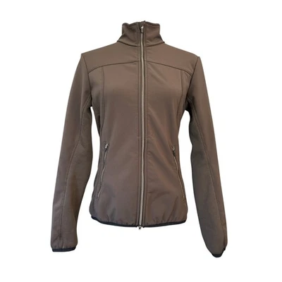 FITS Hawley Equestrian Jacket Full Zip Brown Softshell Riding Women's Size Small - Image 1 of 4