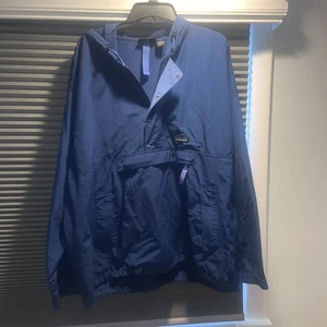 Patagonia Men’s Lightweight Pullover Hooded Rain Jacket Navy Size Large Nice - Picture 1 of 11