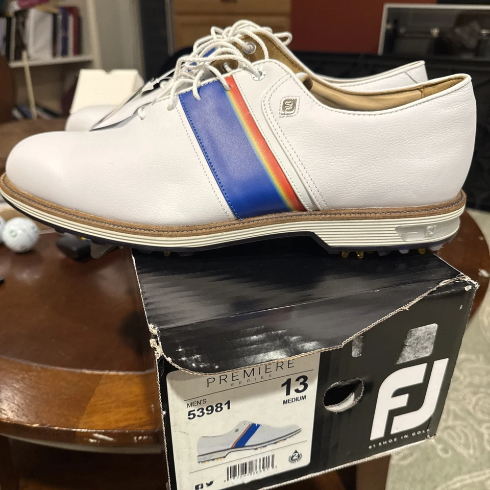 NIB FootJoy Golf Premiere Shoes Pacific Sunset Limited Men’s Sz 13 White - Image 1 of 4