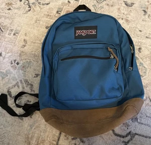 Vintage Jansport Rucksack Made in USA Leder 90er Unikat seltene Farbe - Bild 1 von 12