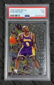 1996-97 Fleer Metal #181 Kobe Bryant PSA 7 True Rookie Card Mamba RC LA Lakers - Picture 1 of 2