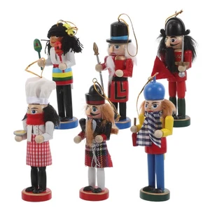  6 Pcs Halloween Nutcracker Ornament Christmas Nutcrackers Figurine - Picture 1 of 12