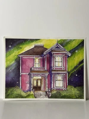 Impresión artística Charmed Halliwell Manor edición limitada #100/500 — Caja de sombras RARA Foto 1 de 4