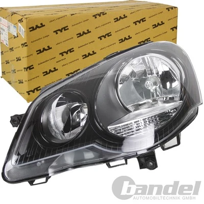 TYC HAUPTSCHEINWERFER SCHWARZ H7/H1 VORNE LINKS passend für VW POLO 9N3 FACELIFT - Bild 1 von 4