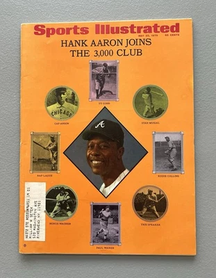 Hank Aaron Sports Illustrated MAY 25, 1970 Complete Magazine 3000 Hits  Braves - Image 1 of 3