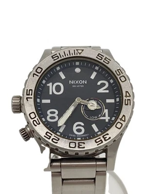 NIXON THE 42-20 Minimize Quartz Analog Watch Black Stainless Excellent JAPAN - Image 1 of 4