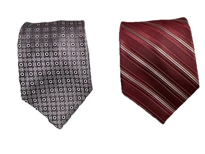 Two 7-Fold Silk Ties, Saks Fifth Avenue 57”x 3 6/8”, Daniel Craig 59” X 3.75” - Image 1 of 4