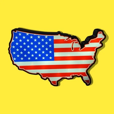 MARKENLOS Flagge USA LED Lampe - Leuchtbox