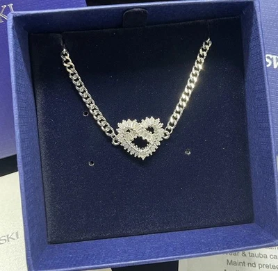 New In GIft Box Matrix bracelet mixed cut, heart-shaped, white, rhodium plated - Image 1 of 2