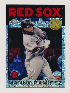 MANNY RAMIREZ ⚾ 2021 Topps Chrome Silver Pack Mojo Refractor #86C-38 Red Sox - Picture 1 of 2