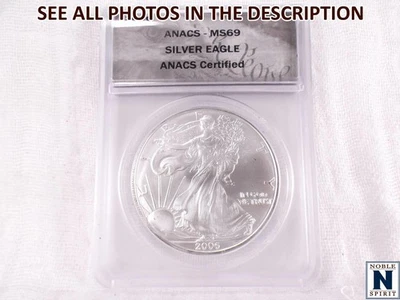 NobleSpirit (ME) 2006 Eagle Silver Dollar ANACS MS69 - Image 1 of 4