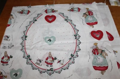 Daisy Kingdom ~ CONEJITO DE NAVIDAD, CUELLO DE PATO, ADORNOS CORTE Y COSTURA Panel Parcial Foto 1 de 3