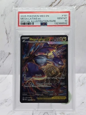 2025 Pokémon Mega Latias Ex Mega Evolution 181/132 PSA 10 - Image 1 of 2