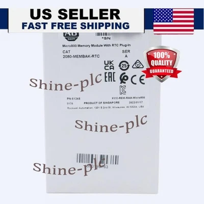 New Allen Bradley 2080-MEMBAK-RTC In Stock Memory Plug In Module 2080MEMBAKRTC - Image 1 of 2