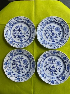 Meissen TEICHERT um 1920 exklusives Set 4 x Speise Teller Eßteller Zwiebelmuster - Bild 1 von 6