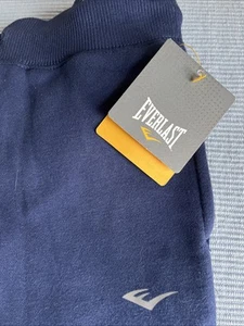Boys Everlast Sweatpants Navy Blue Size 8  Cuffed Leg / Drawstring In Brand New - Picture 1 of 4