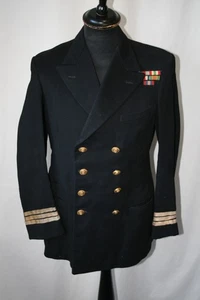 Chaqueta de oficiales de colección Royal Navy Montague Burton Segunda Guerra Mundial talla mediana blazer renacimiento - Imagen 1 de 14