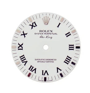 ROLEX GENUINE WHITE ROMAN AIR KING DIAL 114200 114210 - Picture 1 of 2