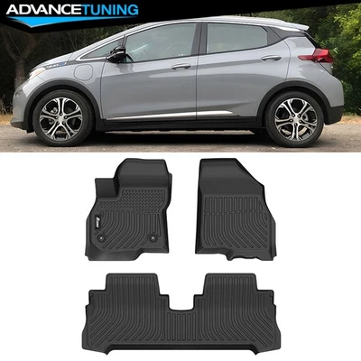 Fits 17-23 Chevy Bolt EV 3D Molded Floor Mats All Weather Heavy Duty Carpets TPE - Image 1 of 4