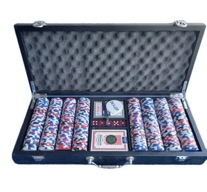 Juego de poker profesional Brookstone 400 No. Estuche rígido y dados 937 incluidos - Imagen 1 de 5