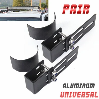 2X Soporte de luz para portaequipajes de techo para automóvil SUV barra transversal portaequipajes parachoques barra toro Foto 1 de 4