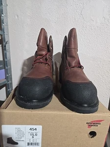 New RED WING BRNR Size 15 D Soft Toe Waterproof 6" Men Work Boots 454 MSRP $269 - Picture 1 of 5