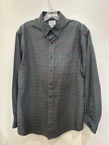 LL Bean Button-Down-Hemd Herren Weihnachten kariert Größe Medium knitterarm gebraucht, in einwandfreiem Zustand - Bild 1 von 14
