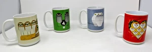 Charley Harper Deluxe 15 Unzen Becher Eulen Grande Boxed Set 4 Iconic Eulen Neu - Bild 1 von 15