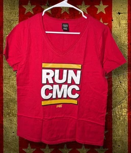 Camisa para mujer Christian Mccaffrey San Francisco 49ers pequeña cuello en V CORRE CMC NUEVA SIN ETIQUETAS - Imagen 1 de 5