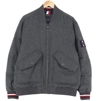Tommy Hilfiger THTECH Manteco Chaqueta Bomber Aislada de Lana Hombres Oy9 Talla L Grande Foto 1 de 4