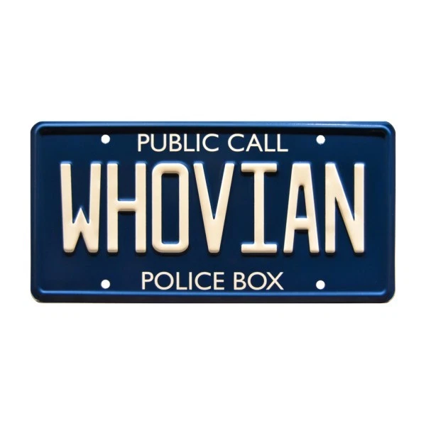 WHOVIAN Public Call Police Box License Plate Doctor Who Plaque d'Immatriculation Foto 1 de 1